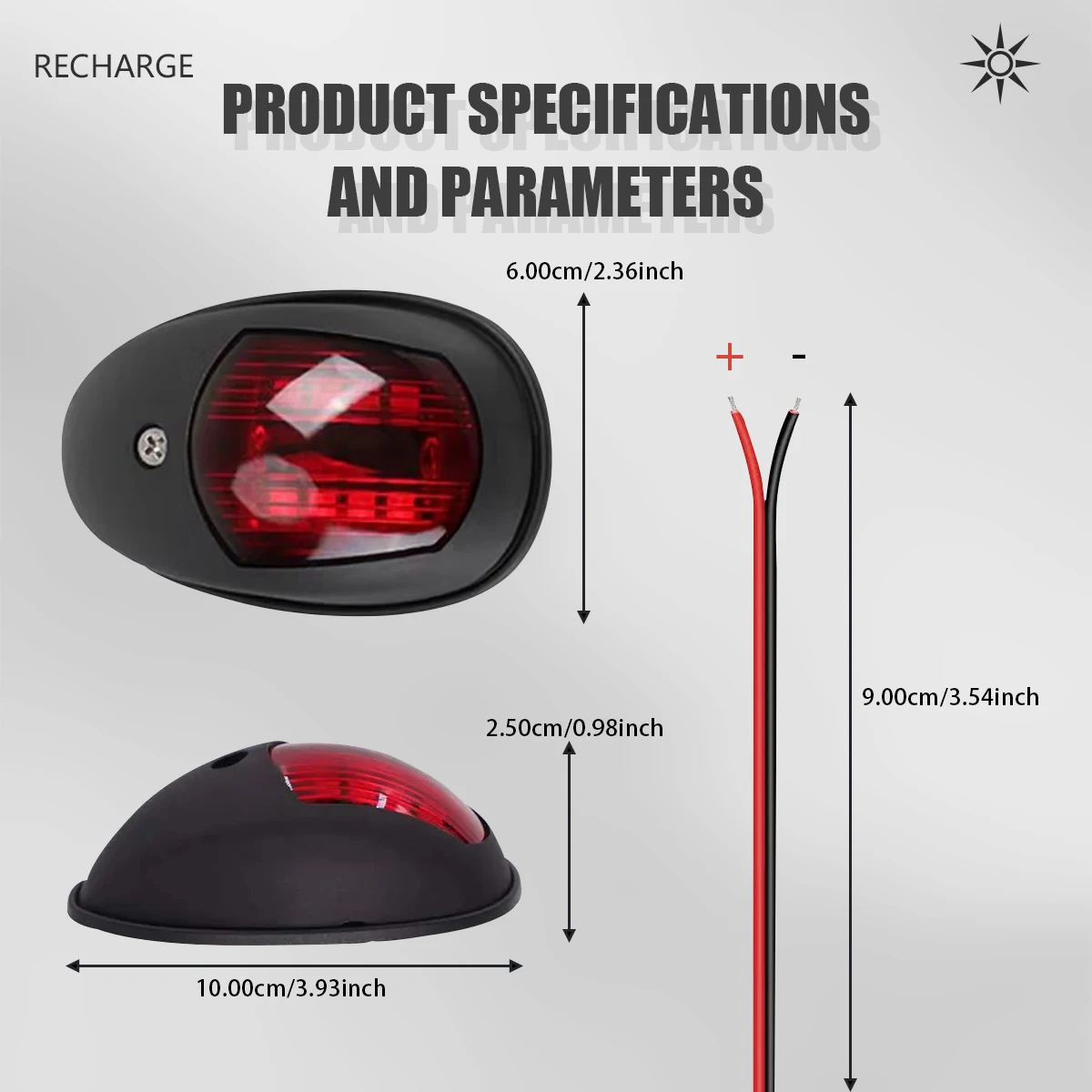 10-30V LED Navigation Light Signal Warning Waterproof Lamp Starboard Port Side Indicator For Marine Boat Yacht Truck Trailer Van - Image 3