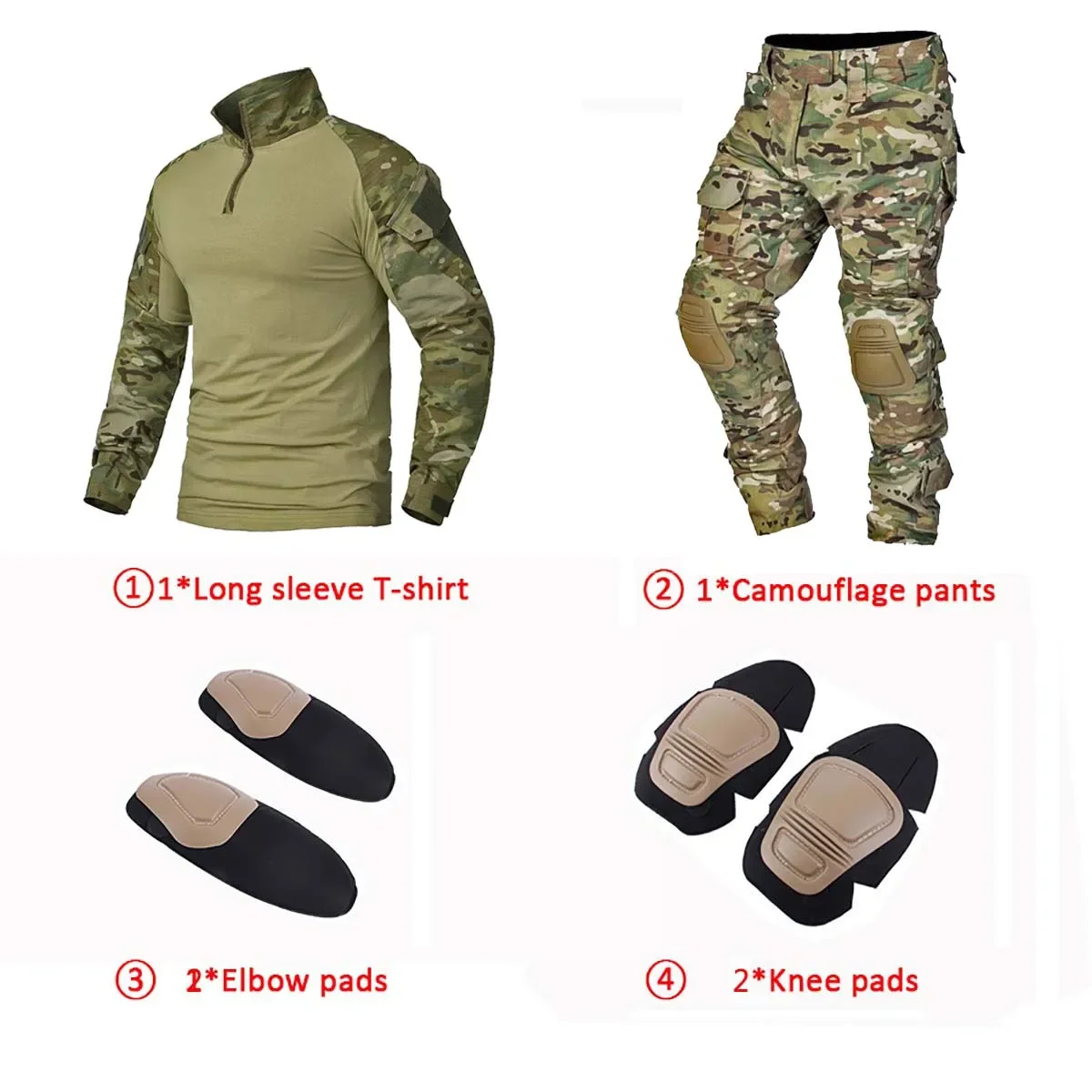 Camo Tactical Uniform Airsoft Ripstop Suit Multi Pocket Suits Hunting Pants Men Trainning Shirts Airsoft Paintball Clothes Sets - Image 17