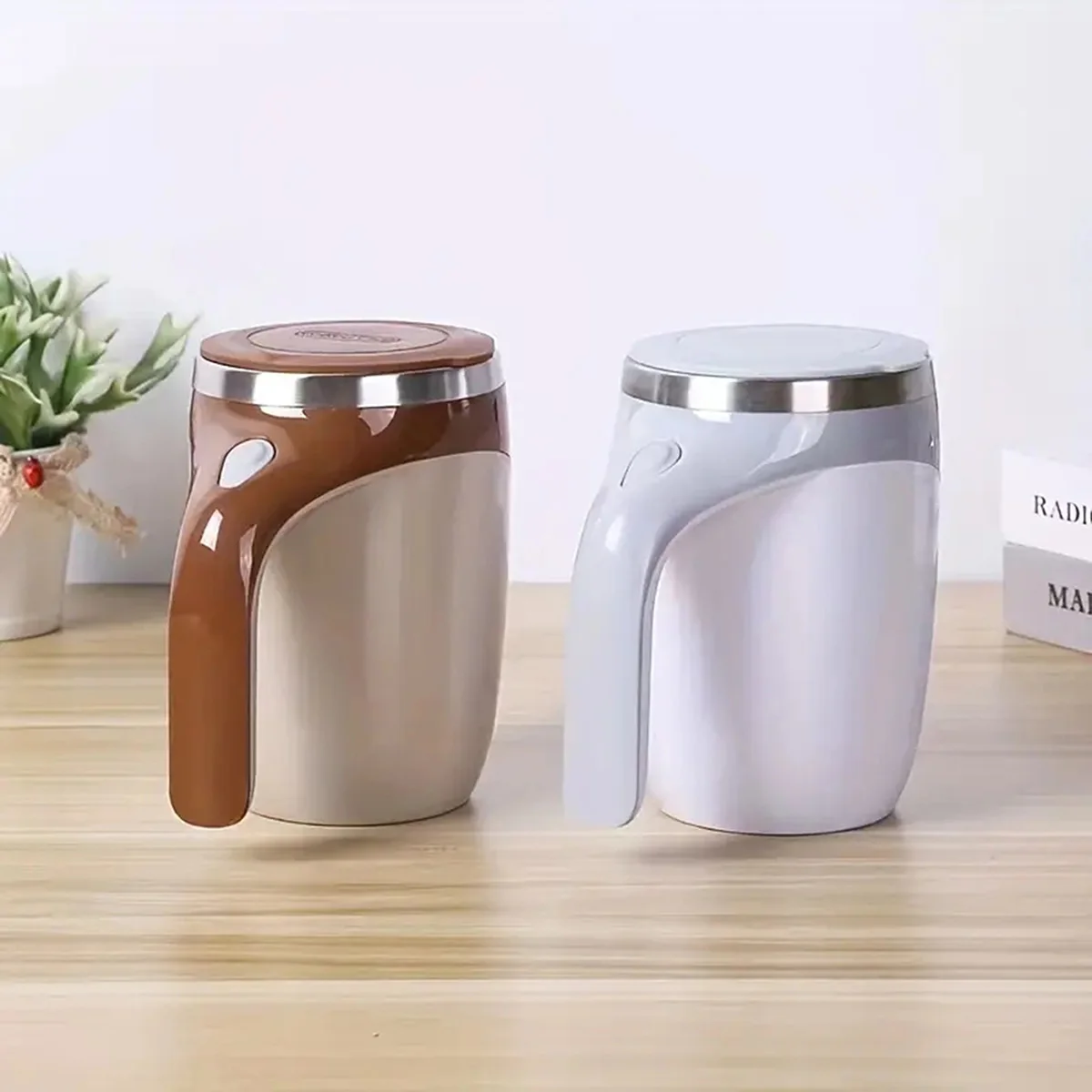1 automatic mixing cup magnetic coffee cup (battery not included, self equipped), waterproof automatic mixing cup, suitable for