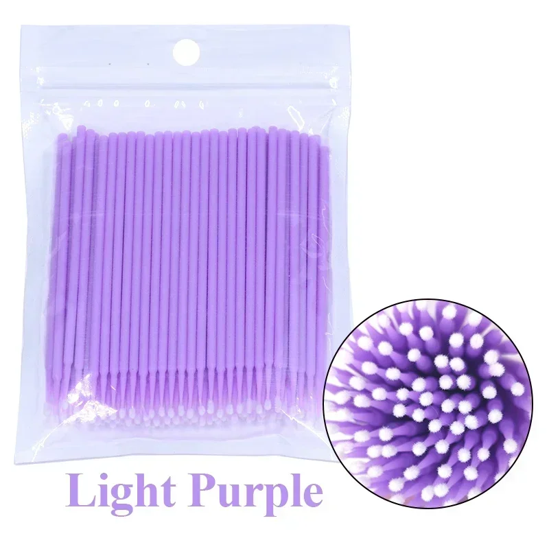 Cleaning Micro Cotton Brush Lash Extension 100Pcs Eyelash Swab Individual Eyelashes Microbrush Beauty Makeup Clean Remover Tools - Image 13