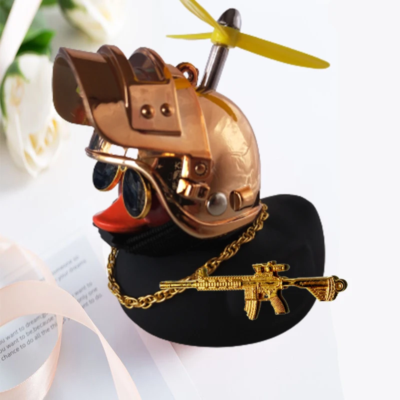 Motor Accessories Yellow Duck with Helmet for Bike Without Lights Auto Car Accessories Duck In The Car Car Interior Decoration - Image 20