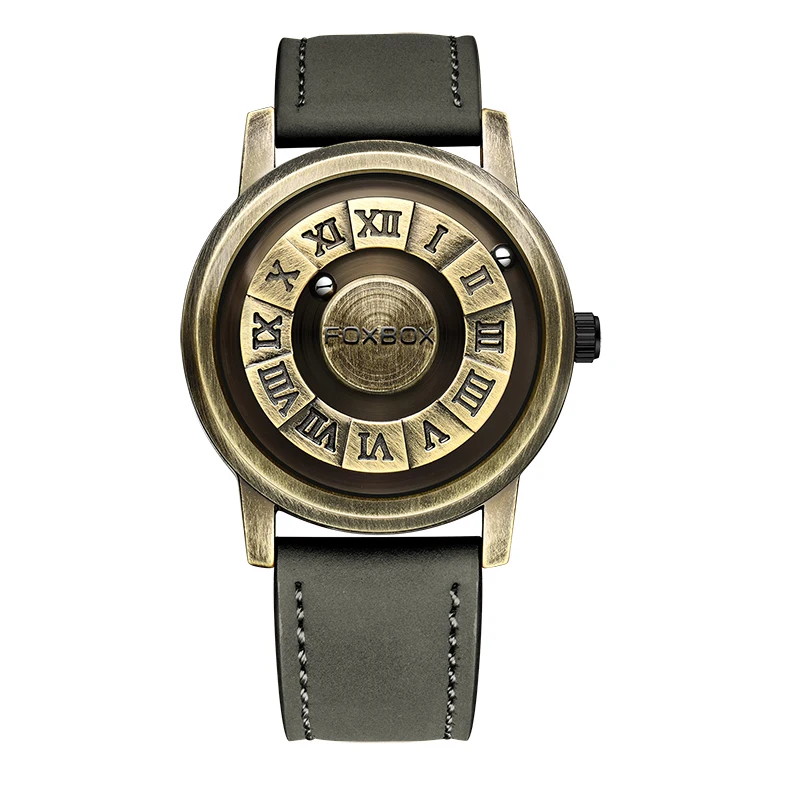 FOXBOX Watch Personalized Fashion Floating Magnetic Pointer Free Ball Bearing Creative Simple Waterproof Quartz Watch for Men - Image 12