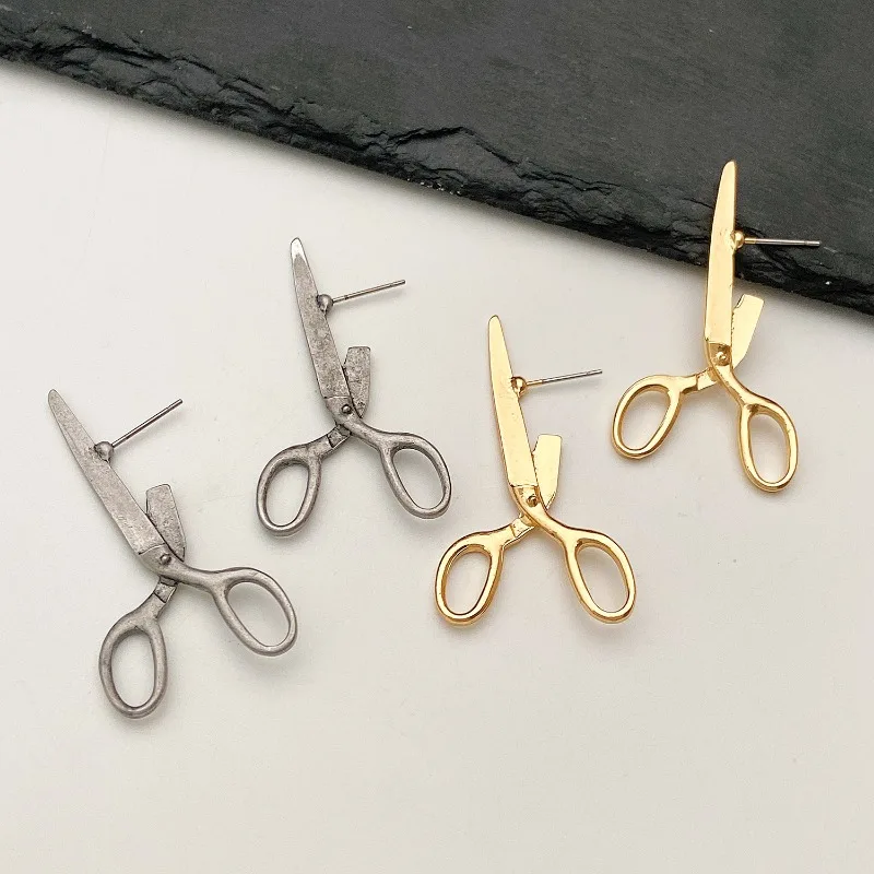 Fashion Creative New Retro Scissors Ear Studs for Women Personalized Women Hip Hop Rock Party Holiday Gift Perforated Earrings - Image 4