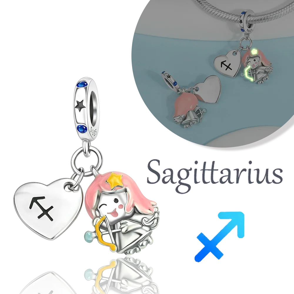925 Sterling Silver 12 Months Birthstone Heart-shaped Beads Charms Fit Original Bracelet Charm Beads Necklace Diy Female Jewelry - Image 19