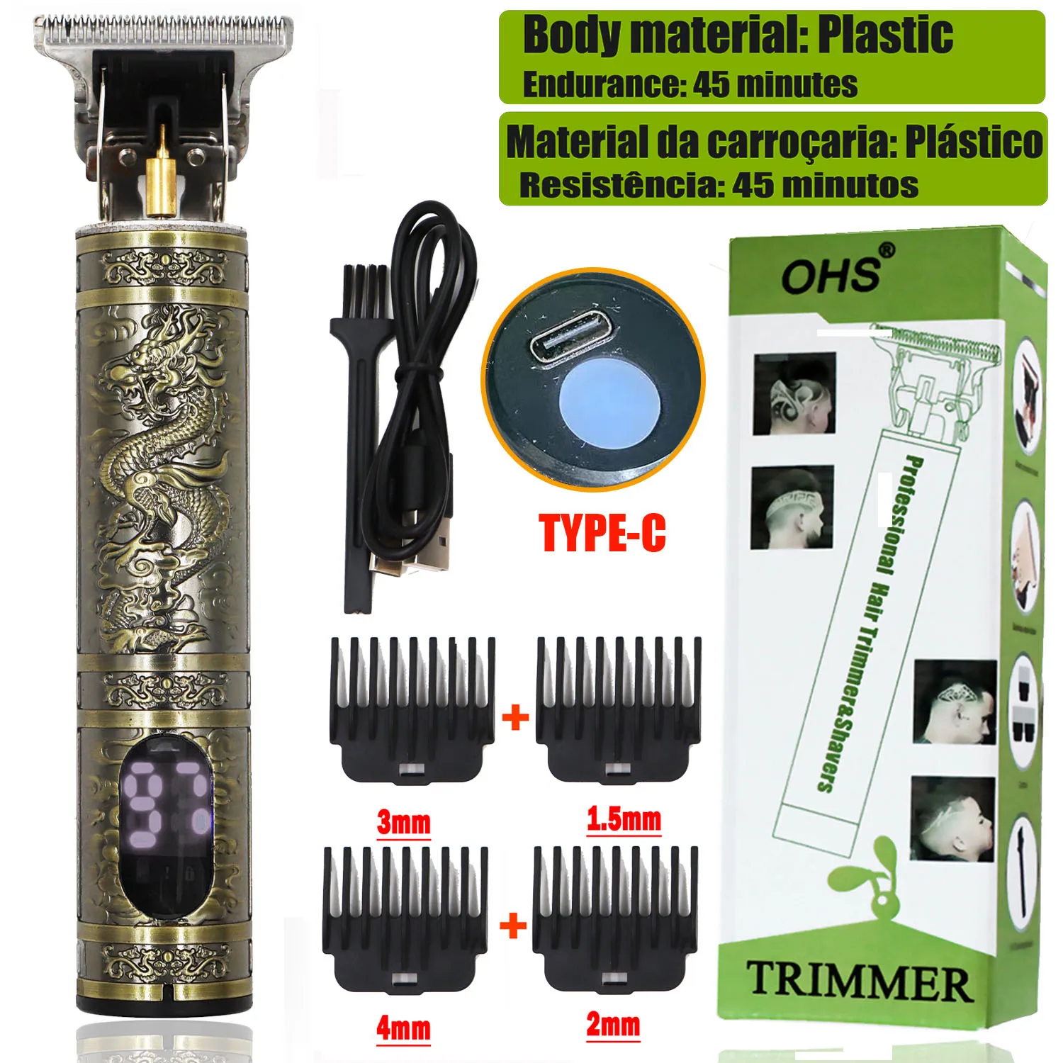 Vintage T9 Hair Clipper Beard Shaving Body Hair Trimmer Clippers Electric Men Haircut Machine 0mm Barber Shaver - Image 21