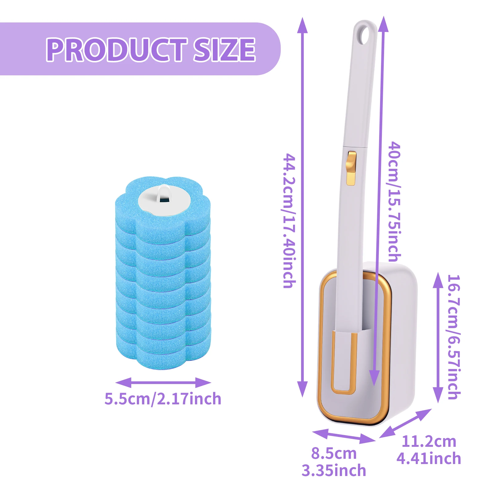 18/36Pcs Disposable Toilet Brush Wall Mounted Toilet Brush with Replacement Head Cleaning Set Home Bathroom WC Accessories - Image 16