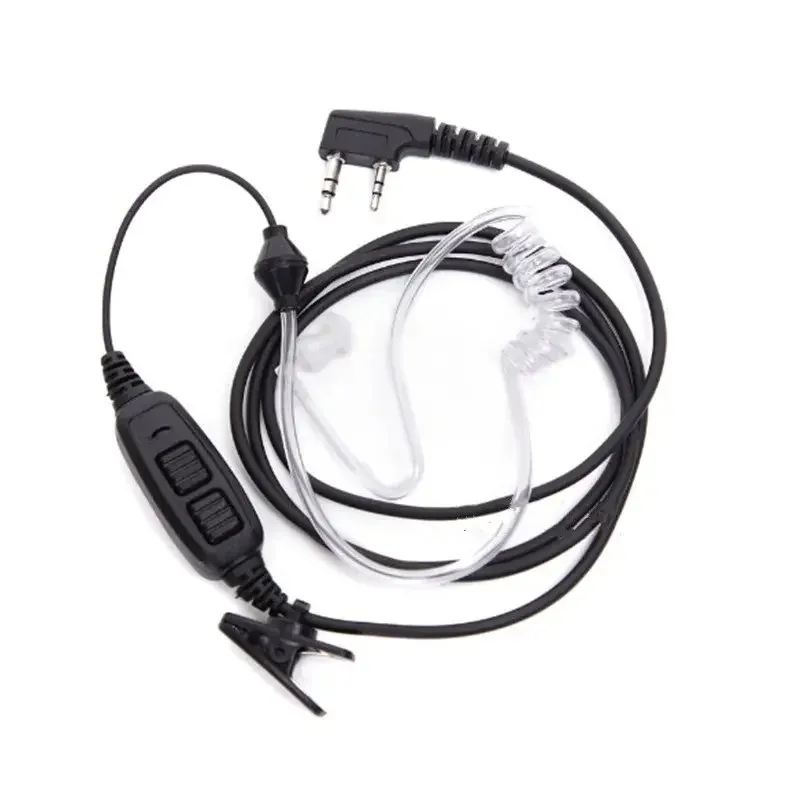Radio Dual PTT Air Duct Earpiece With Mic Headset for Baofeng Two Way Radio UV-82 UV 82 UV82L UV-89 TK3207 TK3118Accessories - Image 6