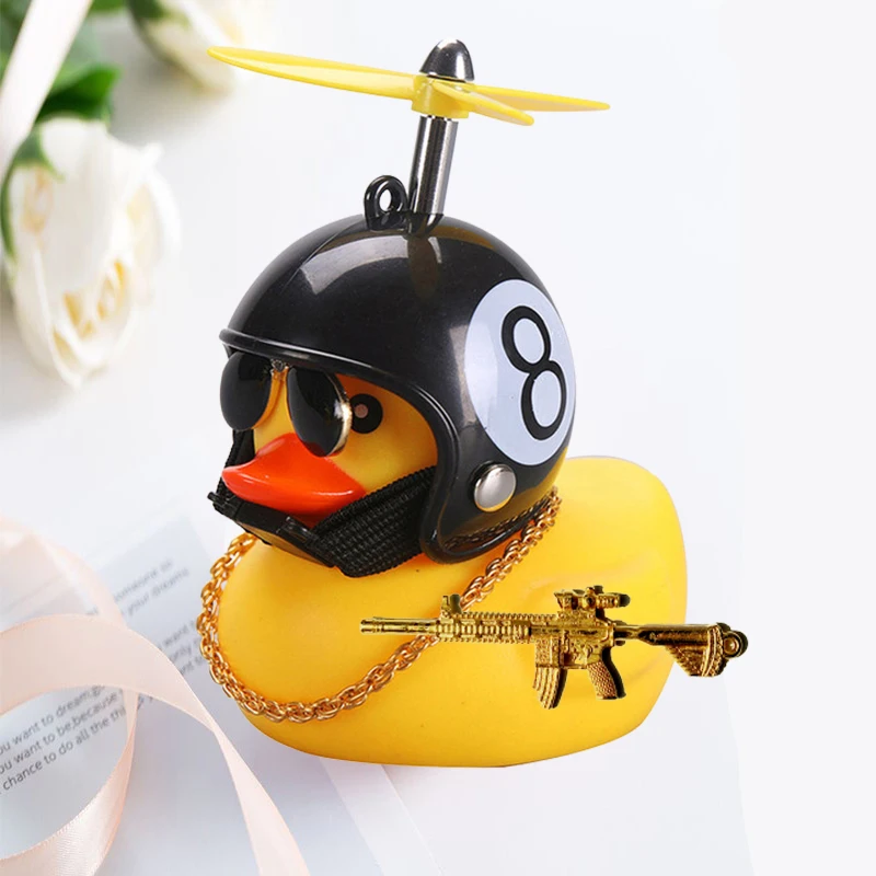 Motor Accessories Yellow Duck with Helmet for Bike Without Lights Auto Car Accessories Duck In The Car Car Interior Decoration - Image 16