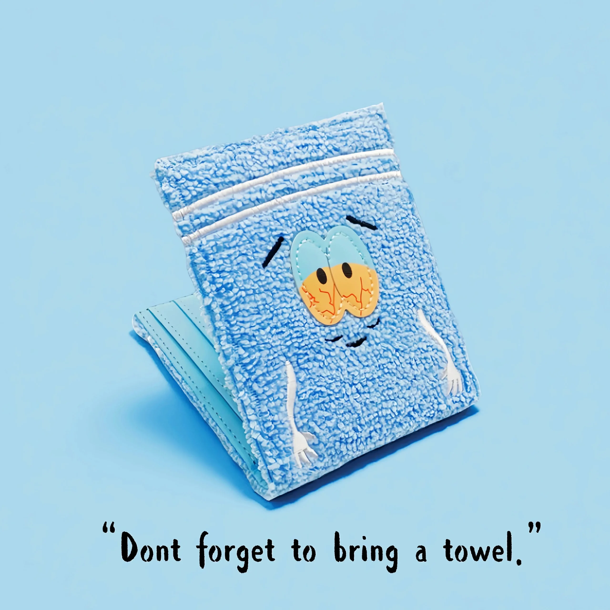Towel cloth embroidered anime fashion wallet, designer personalized ID card holder - Image 2