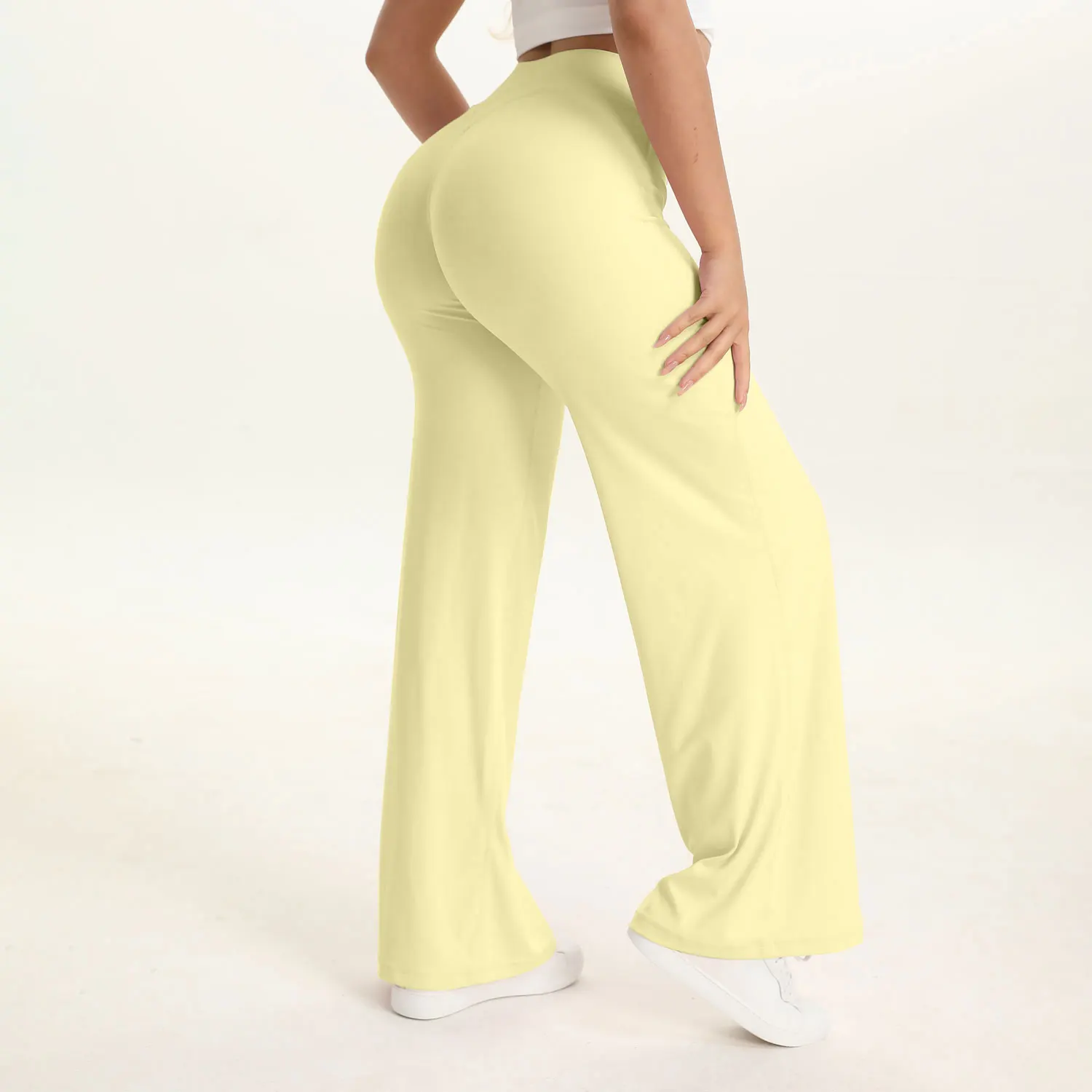 NCLAGEN SoftMotion Straight Leg Bottoms Women's Mid-Waist Yoga Pants GYM Leggings Naked Feel Pilates Running Sports Trousers - Image 23