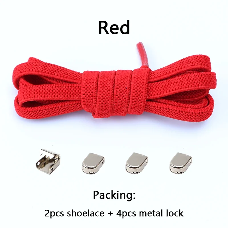 No Tie Shoe Laces Flat Elastic Shoelaces for Sneakers Tieless Shoelace Expand Shoestrings One Size Fits All Adult and Kids Shoes - Image 17