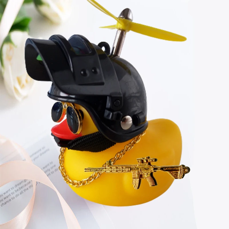 Motor Accessories Yellow Duck with Helmet for Bike Without Lights Auto Car Accessories Duck In The Car Car Interior Decoration - Image 14
