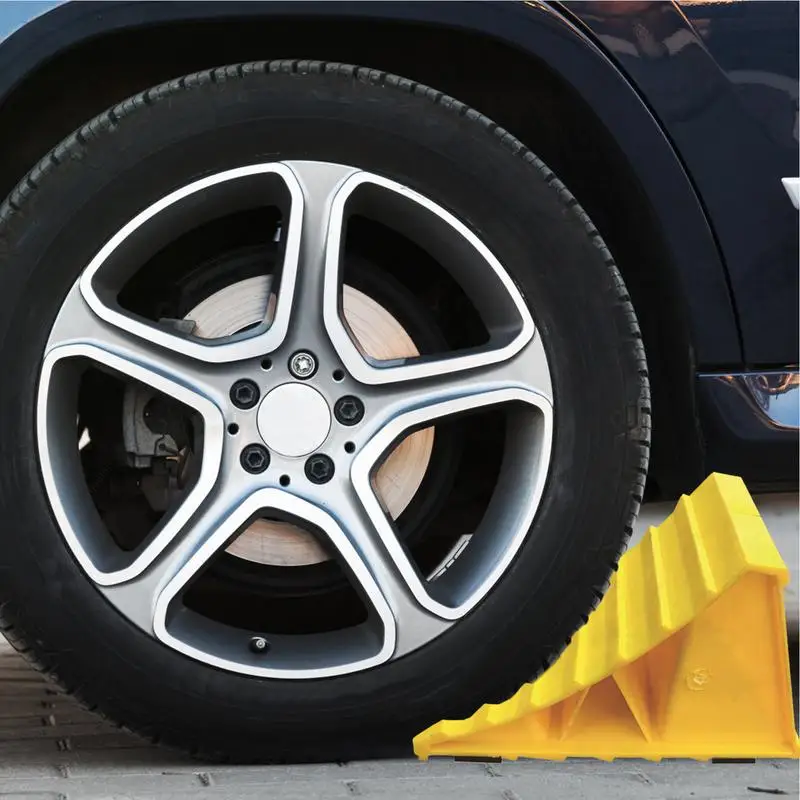 Car Wheel Tire Chock Stop Block Anti-slip Plastic Base Tire Support Pad Portable Tire Support Chock For Secure Car Trailer Park - Image 3