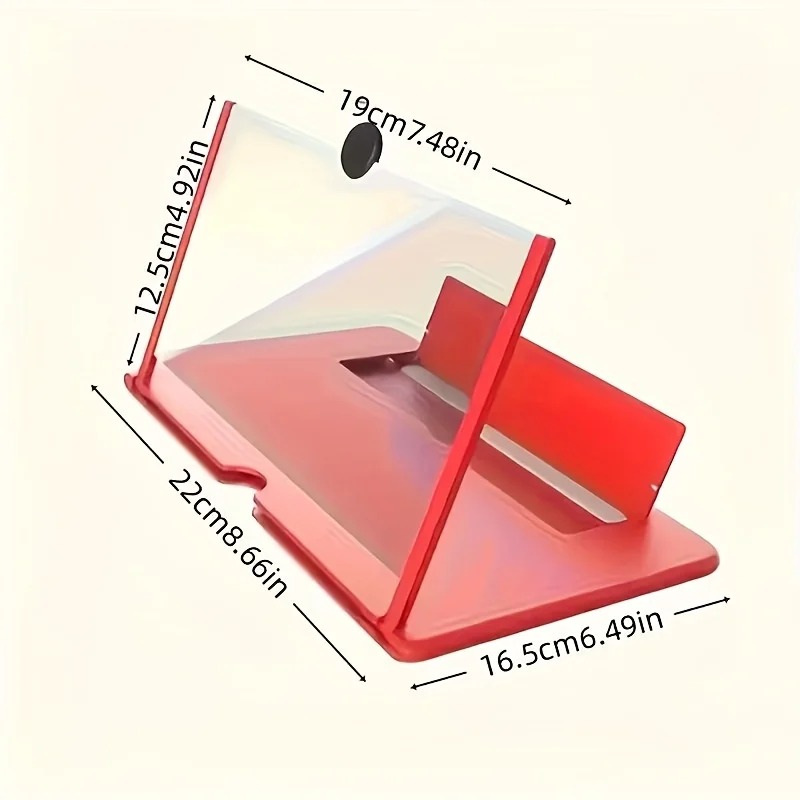 3D HD Phone Screen Amplifier Projector, Foldable Stand for Movies Videos Games, Compatible with All 10 Inch Smartphones - Image 6