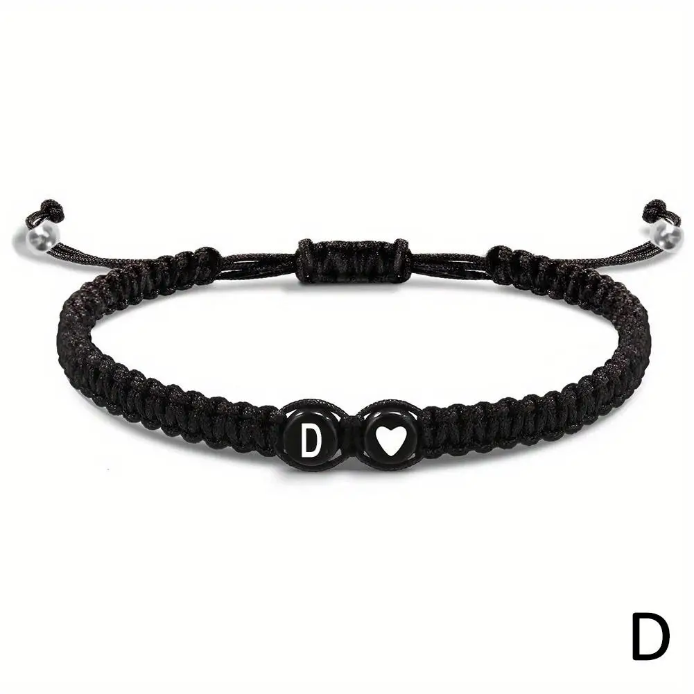 26 Letters Initial Heart Bracelets Handmade Adjustable A-Z Name Braided Bracelets For Women Men Friendship Jewelry Gifts - Image 14