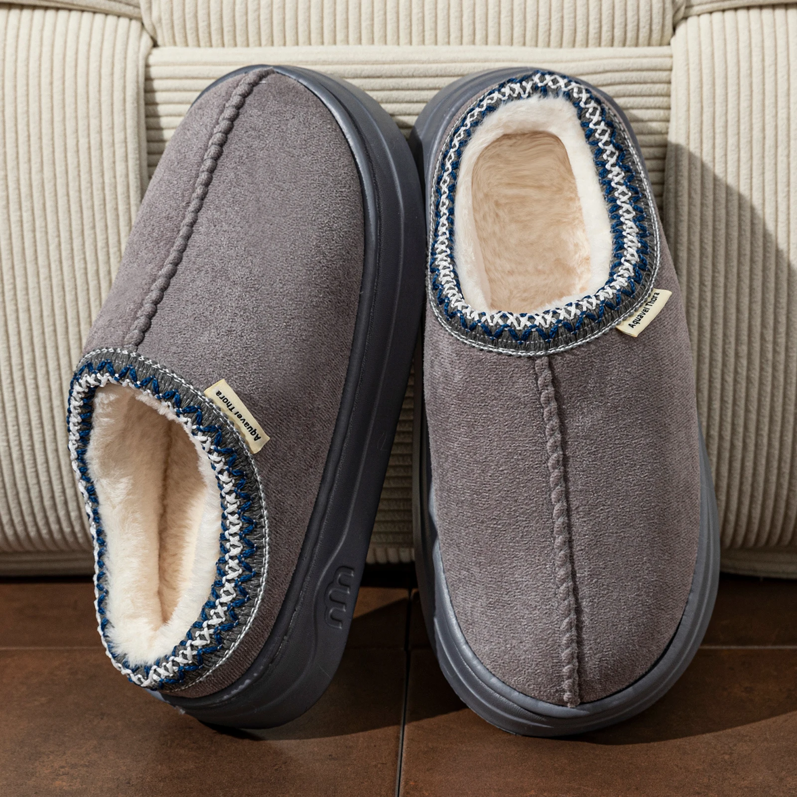Winter Women's Slippers Boots Fashion Fuzzy Fur Anti-slip Soft Sole Outdoor Indoor Warm Comfort Men Plush Houseshoes Couple - Image 8