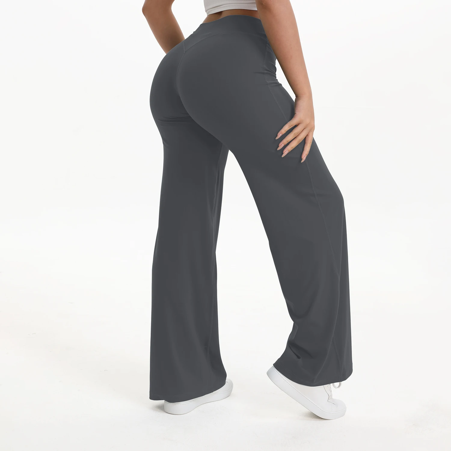 NCLAGEN SoftMotion Straight Leg Bottoms Women's Mid-Waist Yoga Pants GYM Leggings Naked Feel Pilates Running Sports Trousers - Image 26