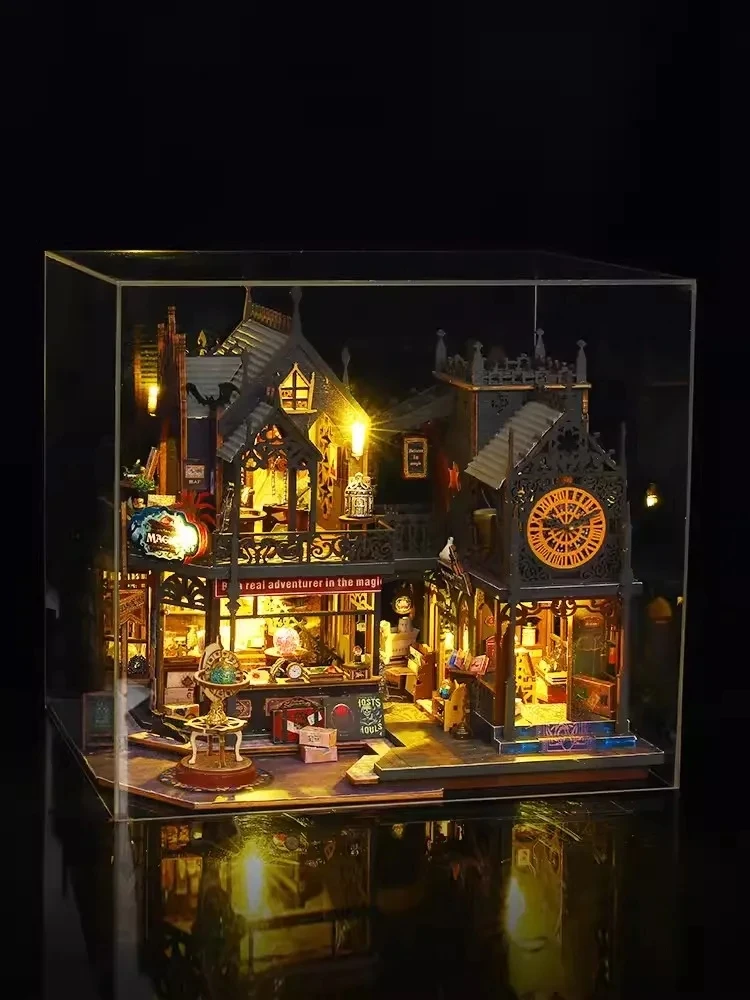 2014 New DIY Big Doll House Wooden Case Miniature Furniture Dollhouse Toys for Children Birthday Gifts - Image 5