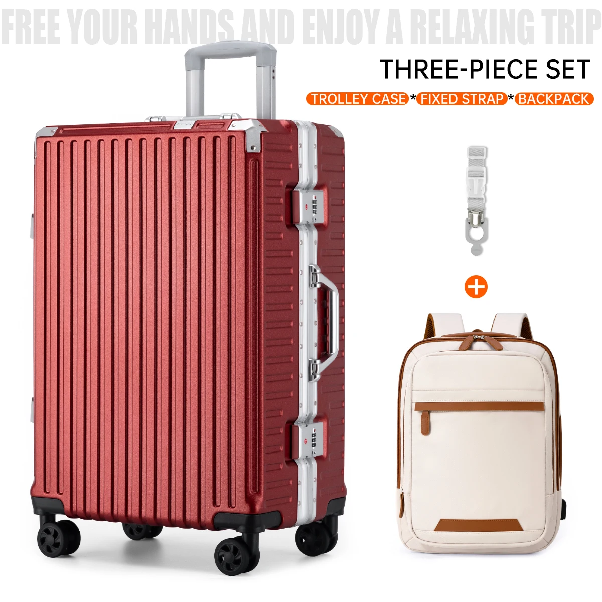 Trolley Luggage 20 24 26 28" Aluminum Frame Rolling Luggage Case USB Travel Suitcase on Wheels Combination Lock Carry on Luggage - Image 12