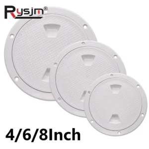 ABS Plastic Round Non-Slip Inspection Hatches with Detachable Cover Marine Screw Out Access Hatch Cover For Kayaks Yacht 4'' 6''