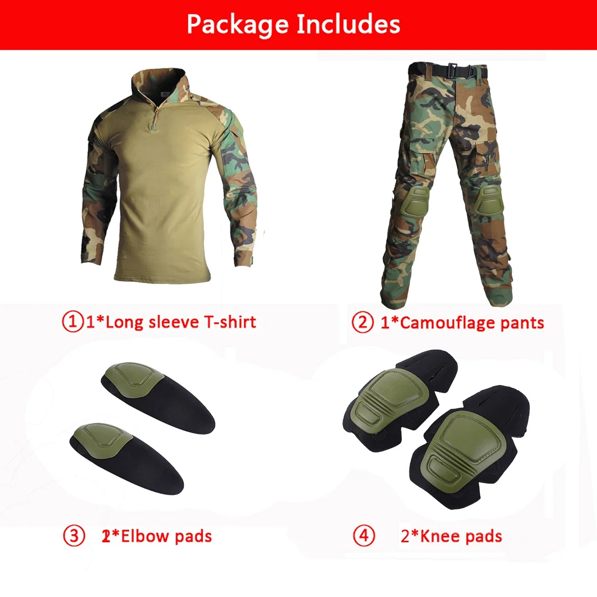 Camo Tactical Uniform Airsoft Ripstop Suit Multi Pocket Suits Hunting Pants Men Trainning Shirts Airsoft Paintball Clothes Sets - Image 10