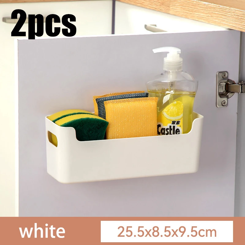 Non Perforated Cling Film Rack Inside Cabinet Wall Shelf Shelves Spice Rack Dish Drying Rack Cabinet Door Organiser For Kitchen - Image 14