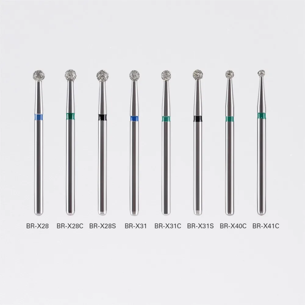 10pcs/Pack AZDENT Dental Diamond Burs Drill Ball Round Type 25mm FG 1.6mm For High Speed Handpiece 450000r/Min - Image 3