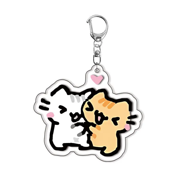 Hot Funny Cat Memes Keychain Student Gift Bag Lanyard Women's Bag Pendant Keychain Cute Things Gift for Best Friends Wholesale - Image 3