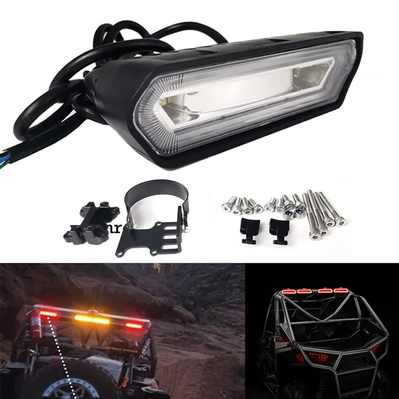 Three Colors UTV Brake Stop Lamp Car ATV Red Brake Tail Light chase For Can Am Maverick X3 Commander For Polaris RZR 1000 800 - Image 3