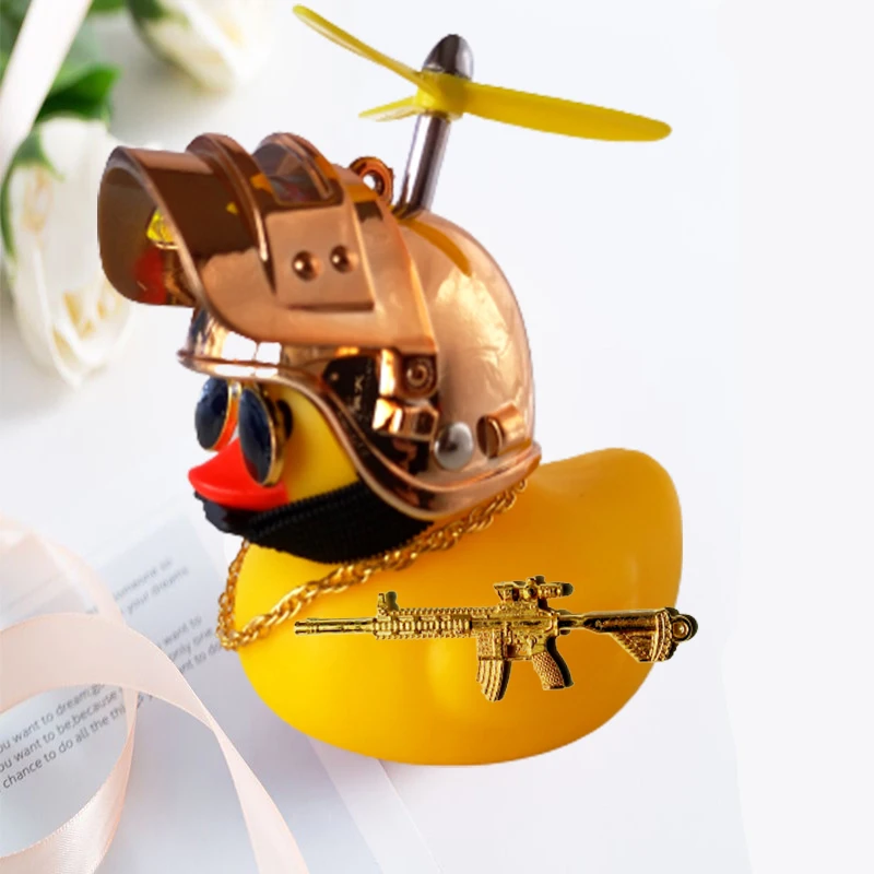 Motor Accessories Yellow Duck with Helmet for Bike Without Lights Auto Car Accessories Duck In The Car Car Interior Decoration - Image 12