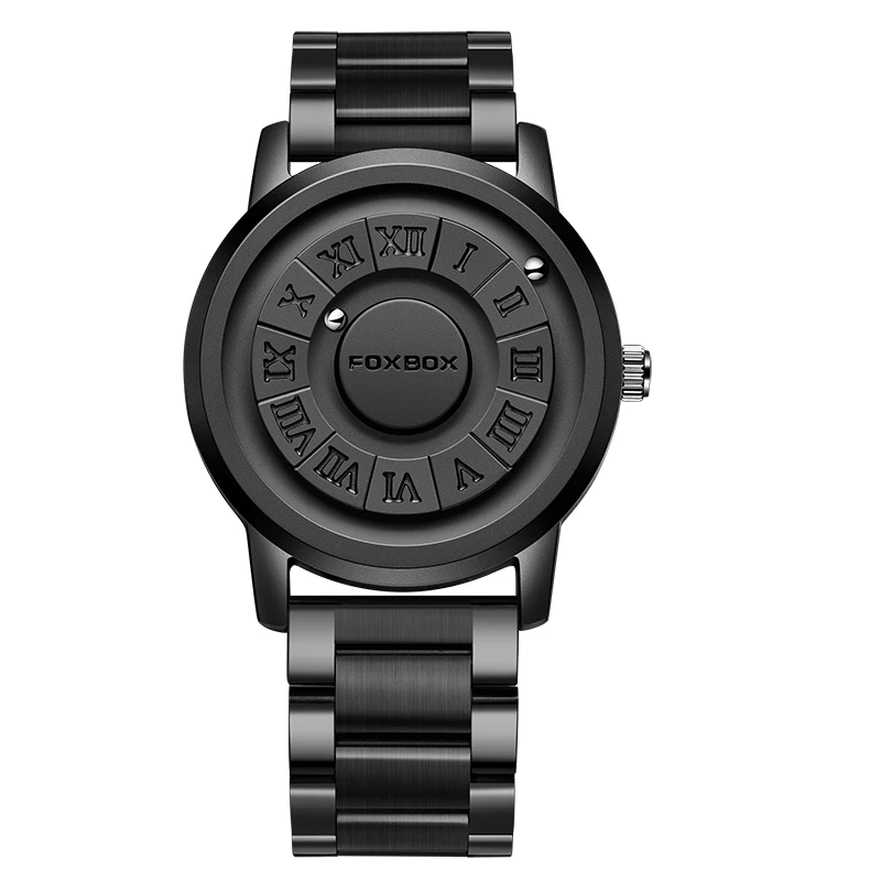 FOXBOX Watch Personalized Fashion Floating Magnetic Pointer Free Ball Bearing Creative Simple Waterproof Quartz Watch for Men - Image 8