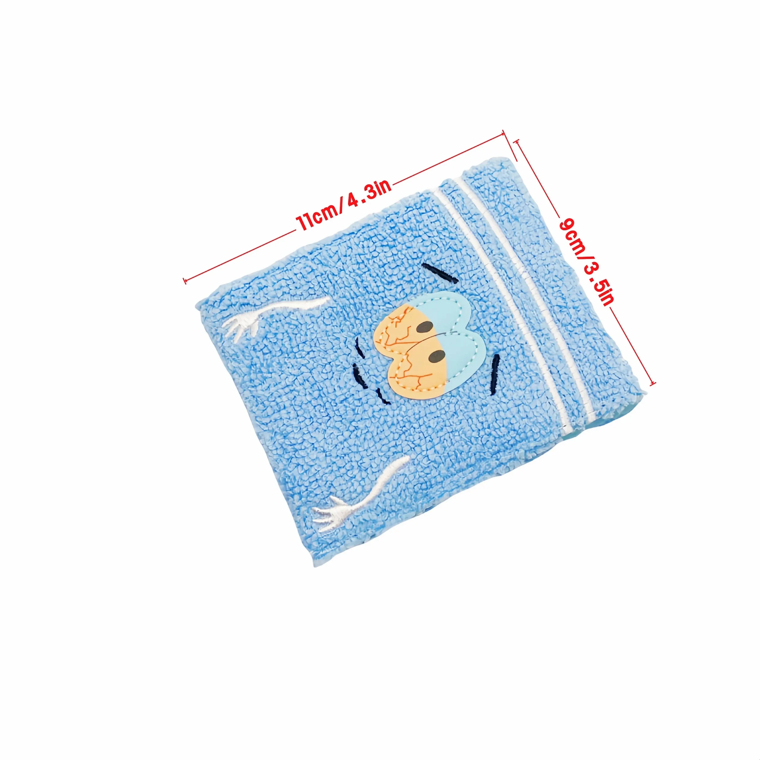 Towel cloth embroidered anime fashion wallet, designer personalized ID card holder - Image 4