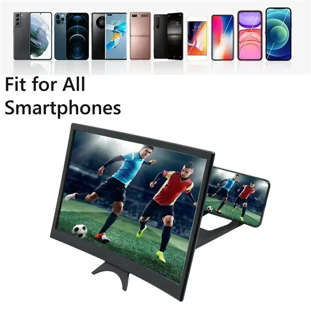10/12 Inch/Phone Screen 3D HD Magnifier Movie Video Amplifier Holder Enlarger Screen Smart Phone Magnifying Curved Screen - Image 6