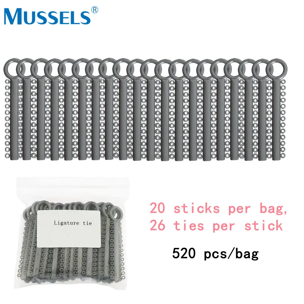 20Sticks=520PCS Dental Orthodontic Elastic Ligature Ties Rubber Bands for Teeth Braces Dentistry Elastomeric Ring Leagues Lab - Image 4
