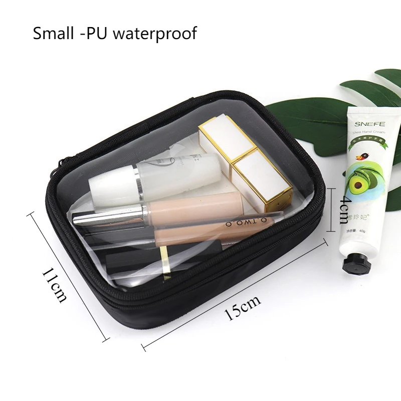 Women Makeup Bag Waterproof Clear PVC Travel Cosmetic Bags Case Travel Make Up Kit Bags for Men Toiletry Brush Organizer Pouch - Image 10