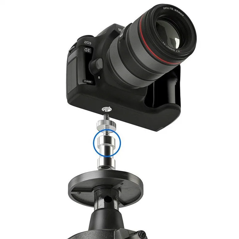 1/4 Inch to 1/4 3/8 Inch Male Camera Screw Mount Adapter Tripod Screw Adapter Female Thread for Camera Tripod Monopod Ring Light - Image 5