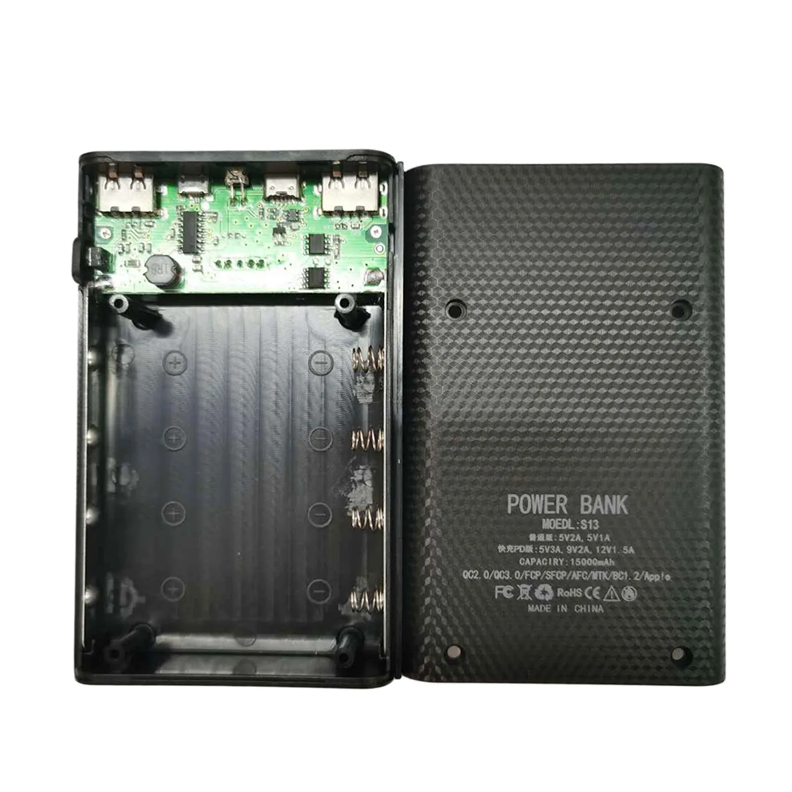 4x18650 DIY Power Bank Box 15000mAh Super Fast Charging Box with Digtal Display for for Samsung for iPhone - Image 8