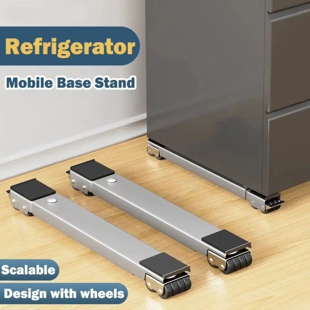 2PCS Set Refrigerator Washing Machine Base Holder 24 Universal Wheels Strong Load Adjustable Furniture Moving Tools - Image 3