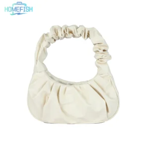 HOMEFISH Fashion Pleated PU Cloud Handlebags for Women Leisure Armpit Shoulder Bags Dumpling Handbag Female Shopping Hand Bags