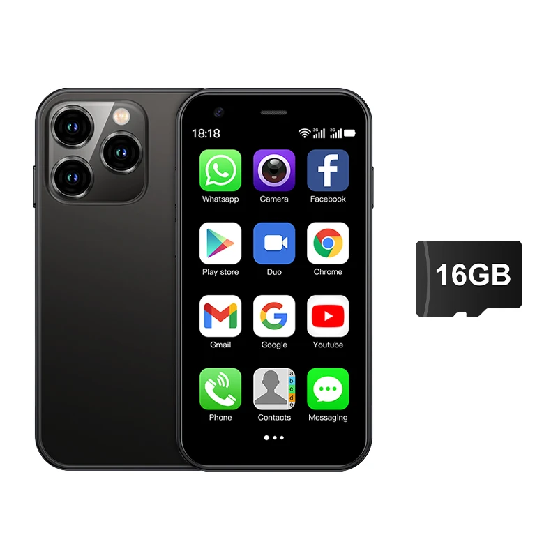 SERVO 15SE Mini Smartphone 3G WCDMA Android System WiFi Hotspot Play Store 3.0" Display Small Palm Smart Phones Dual SIM Standby - Image 12