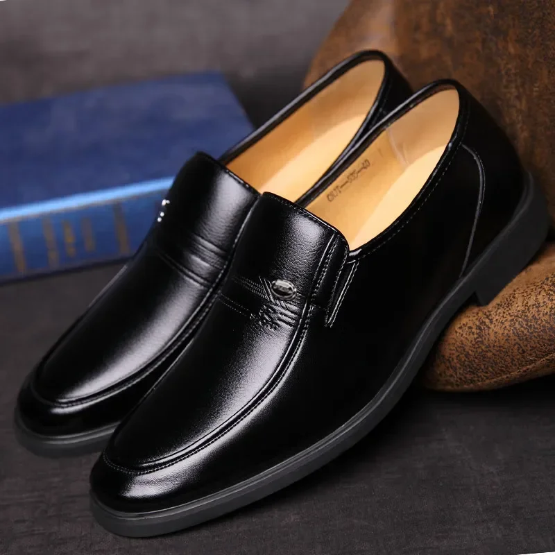 Leather Men Formal Shoes Luxury Brand 2023 Men's Loafers Dress Moccasins Breathable Slip on Black Driving Shoes Plus Size 38-44 - Image 6