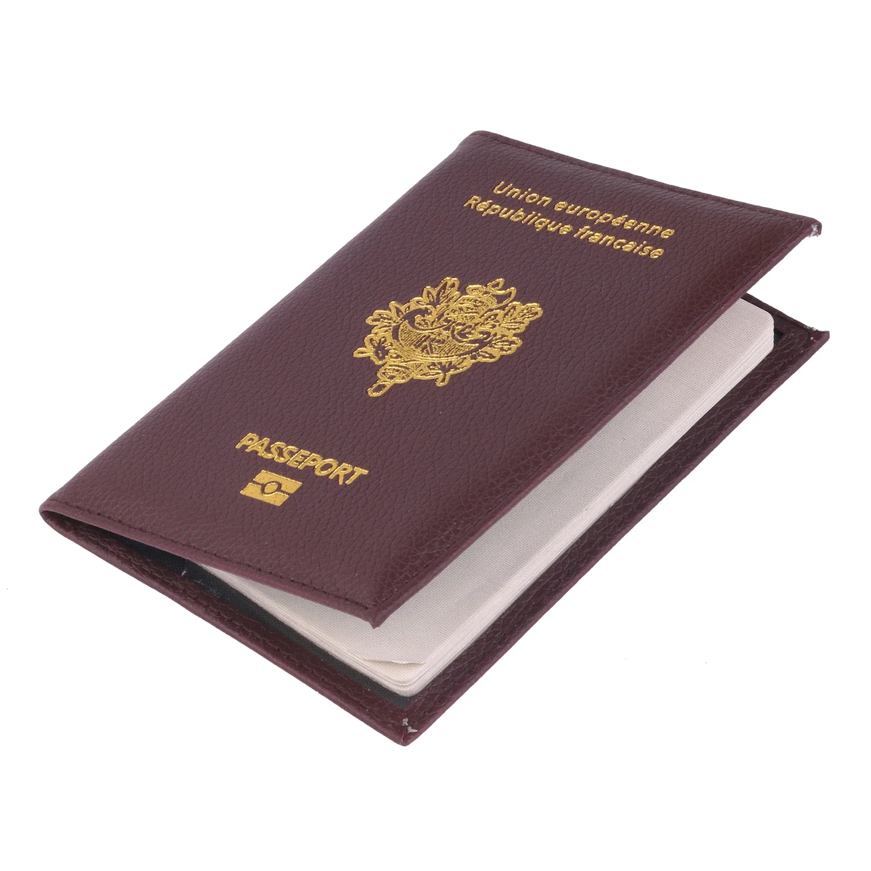 High Quality Pu Passport Protective Cover Bank Card Holder Travel Document Fashion Men and Women French Passport Cover Wallet - Image 2