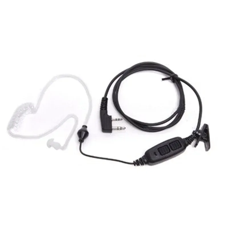 Radio Dual PTT Air Duct Earpiece With Mic Headset for Baofeng Two Way Radio UV-82 UV 82 UV82L UV-89 TK3207 TK3118Accessories - Image 2