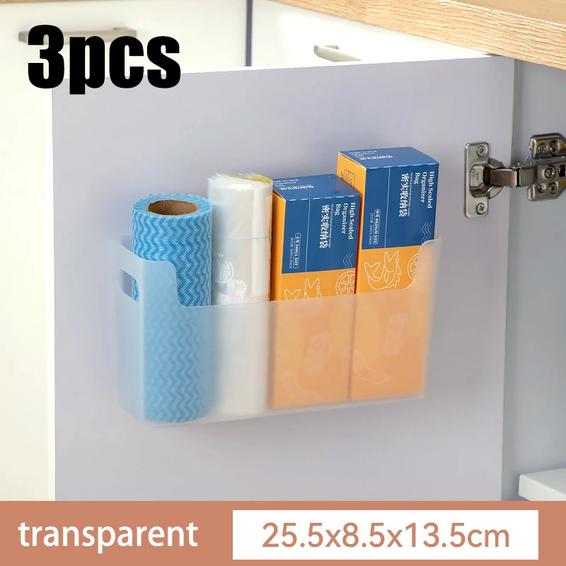 Non Perforated Cling Film Rack Inside Cabinet Wall Shelf Shelves Spice Rack Dish Drying Rack Cabinet Door Organiser For Kitchen - Image 7