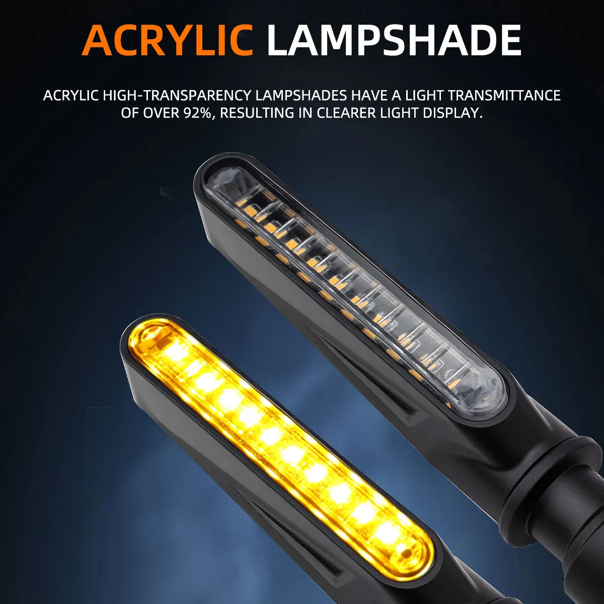 4Pcs Motorcycle Flash Flowing Turn Signal Light High Brightness CSP 2835 SMD Motorcycle Turn Signal Warning Lamp 12V Universal - Image 3
