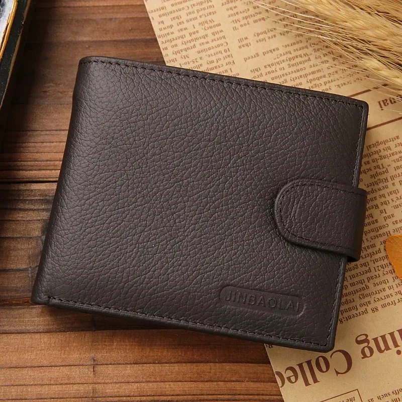 Genuine Leather Mens Wallet Premium Product Real Cowhide Wallets For Man Short Black Wallet Portefeuille Homme Short Purses - Image 7