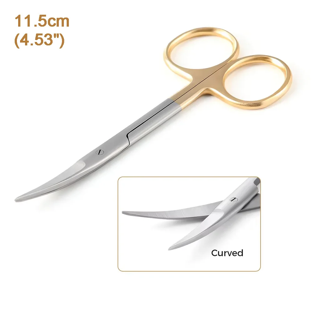 AZDENT Stainless Steel Dental Surgical Scissors Straight/Curved Tip 11.5cm Surgical Forceps Dentist Tools Dentistry Instrument - Image 9