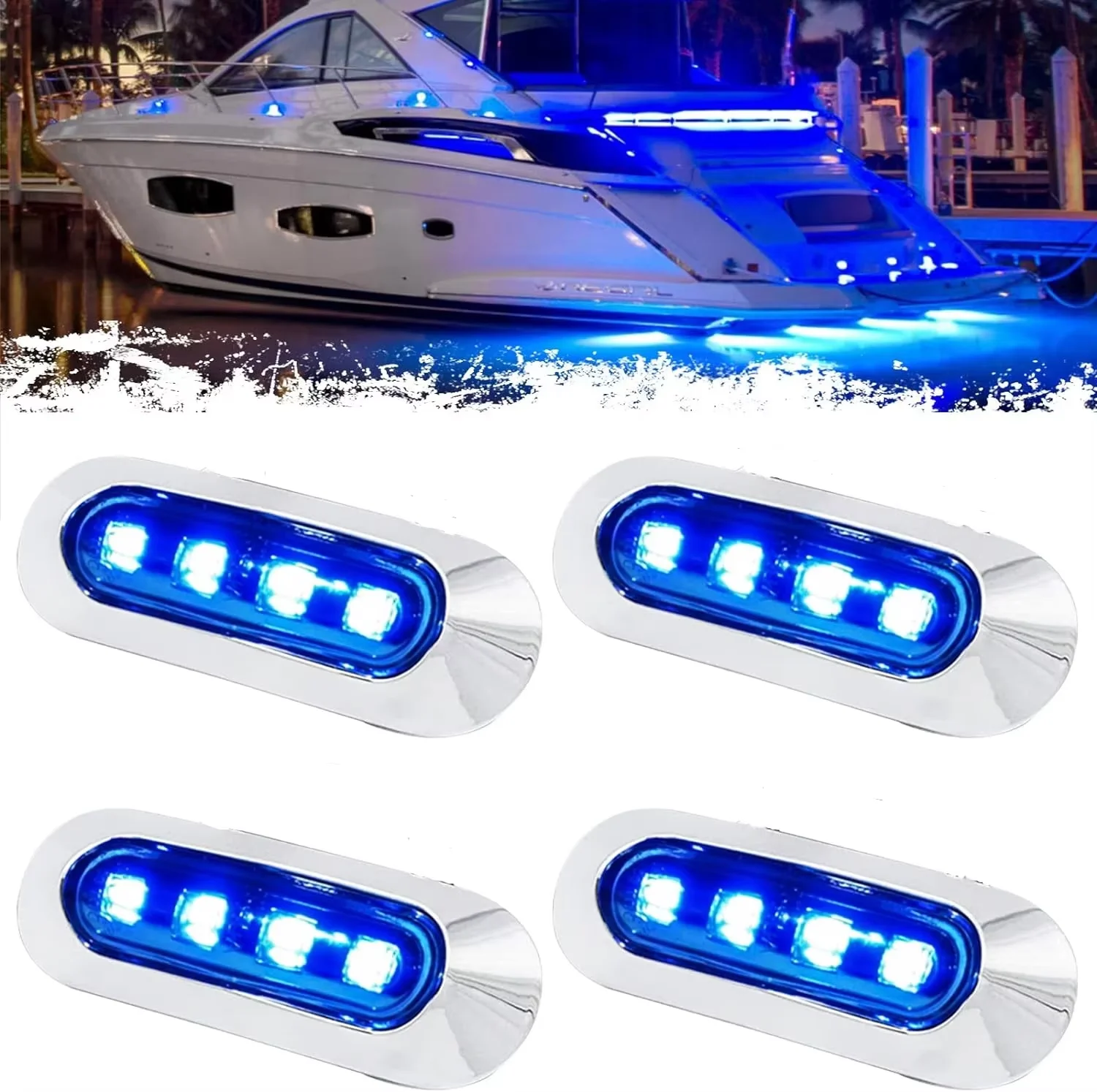 2-4Pcs 12V-24V Boat Navigation LED Boat Navigation Lights Waterproof for Marine Yacht Boat Signal Lamp - Image 8