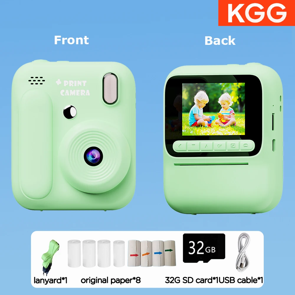 Color Printing Camera Kids Instant Camera 32GB 1080P Thermal Print Digital Camera Print Photo Video Games Music Children Gift - Image 20