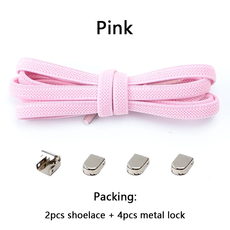 No Tie Shoe Laces Flat Elastic Shoelaces for Sneakers Tieless Shoelace Expand Shoestrings One Size Fits All Adult and Kids Shoes - Image 12
